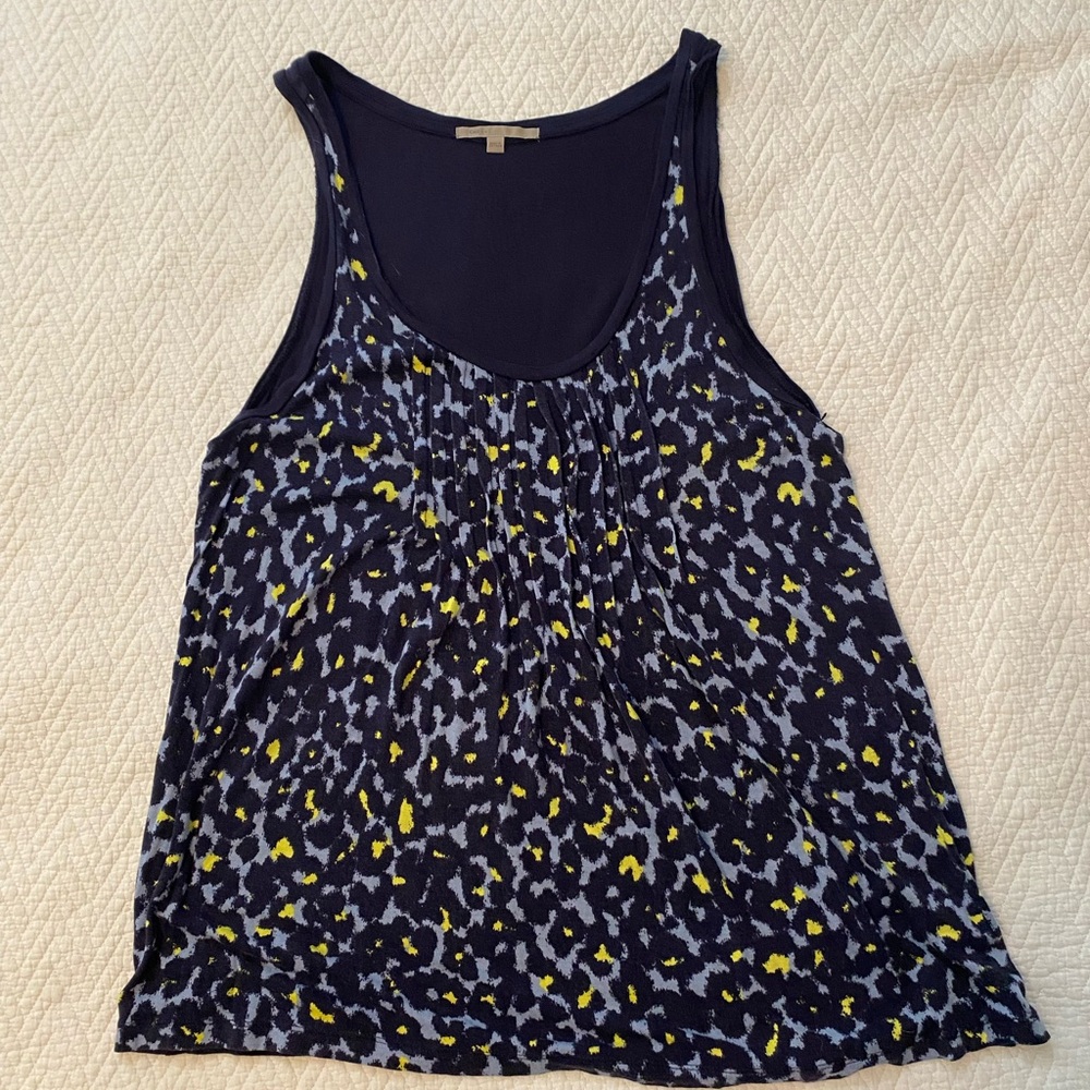 Women's Sleeveless Patterned Top - Black and Yellow